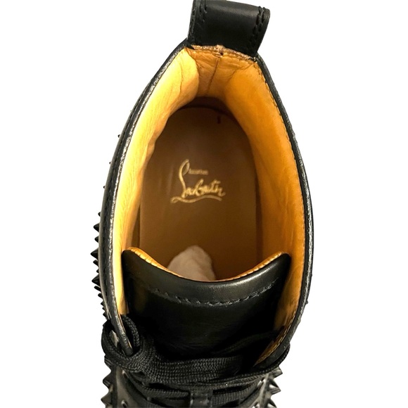 Black Studded High-Top Sneakers - Picture 6 of 7